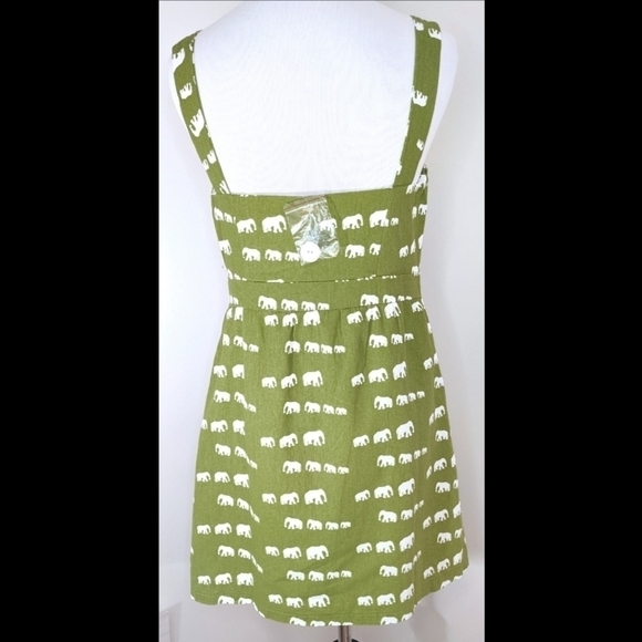 𝅺modcloth Ducks In A Row Elephant Print Mini Dress xs NWOT - Picture 3 of 10